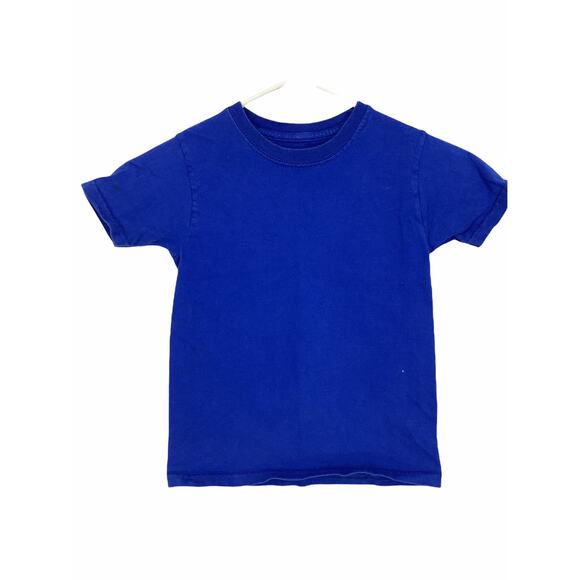 Fruit Of The Loom Blue Short Sleeve T-Shirt Unisex Kid's Size XS 4/5 - Picture 1 of 3